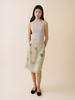 Average Attitude Sheer Floral Skirt_Dusty Matcha