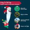 Joyfy 6 FT Christmas Inflatables Outdoor Hanging Elf Dragging Santa Beard with LEDs for Xmas Decor Yard Garden Holiday Party