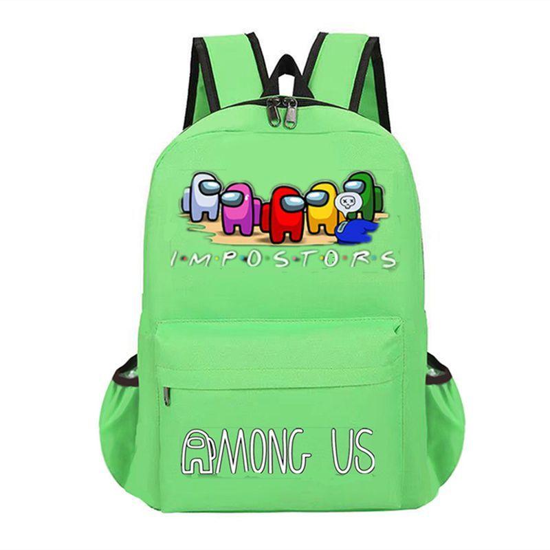 Among Us Student Backpack With Breathable Waterproof Canvas For Casual Travel