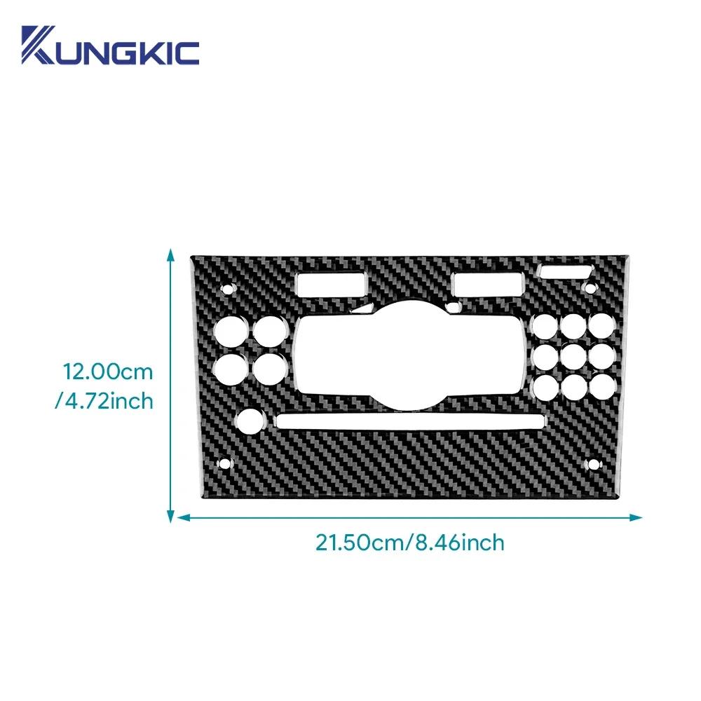 For Opel Corsa 2007 2008 2009 2010 2011 2012 2013 2014 Real Soft Carbon Fiber Sticker Car Central Control CD Button Trim LHD RHD