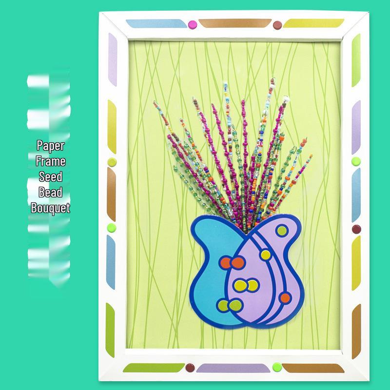 Kids' DIY Pipe Cleaner Flower Bouquet Kit - Ideal for Kindergarten Crafts & Holiday Gifts