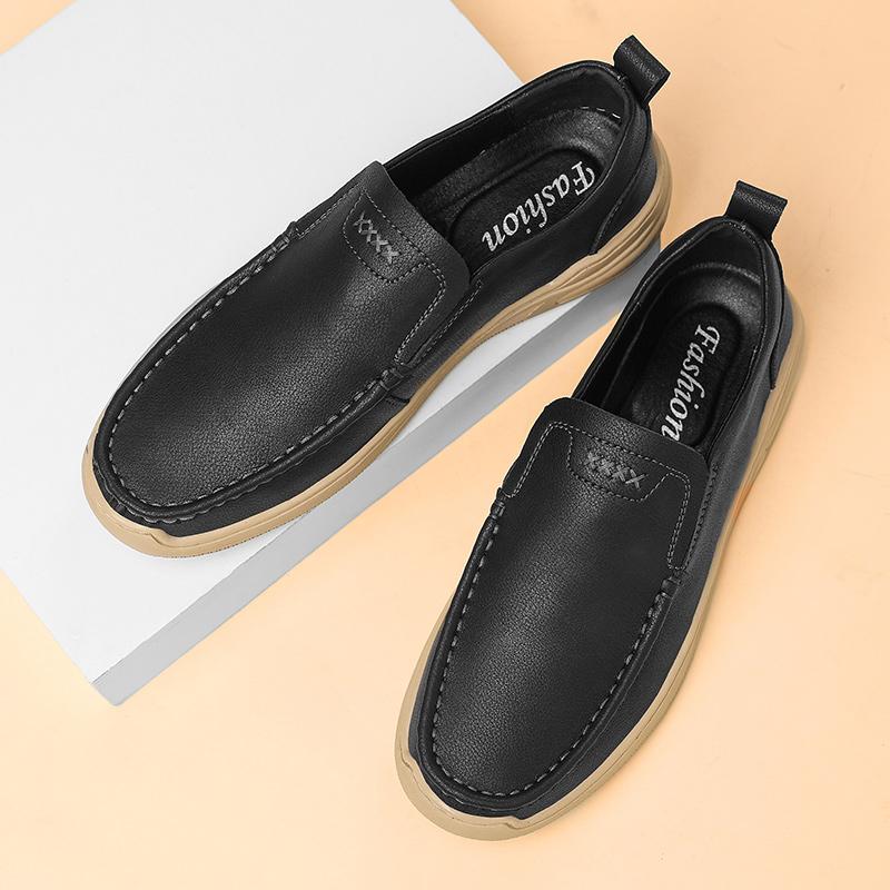 Vintage Style Man Driving Shoes Casual Leather Mens Shoes Breathable Slip On Flats Handmade Moccasins Leisure Walk Male Loafers