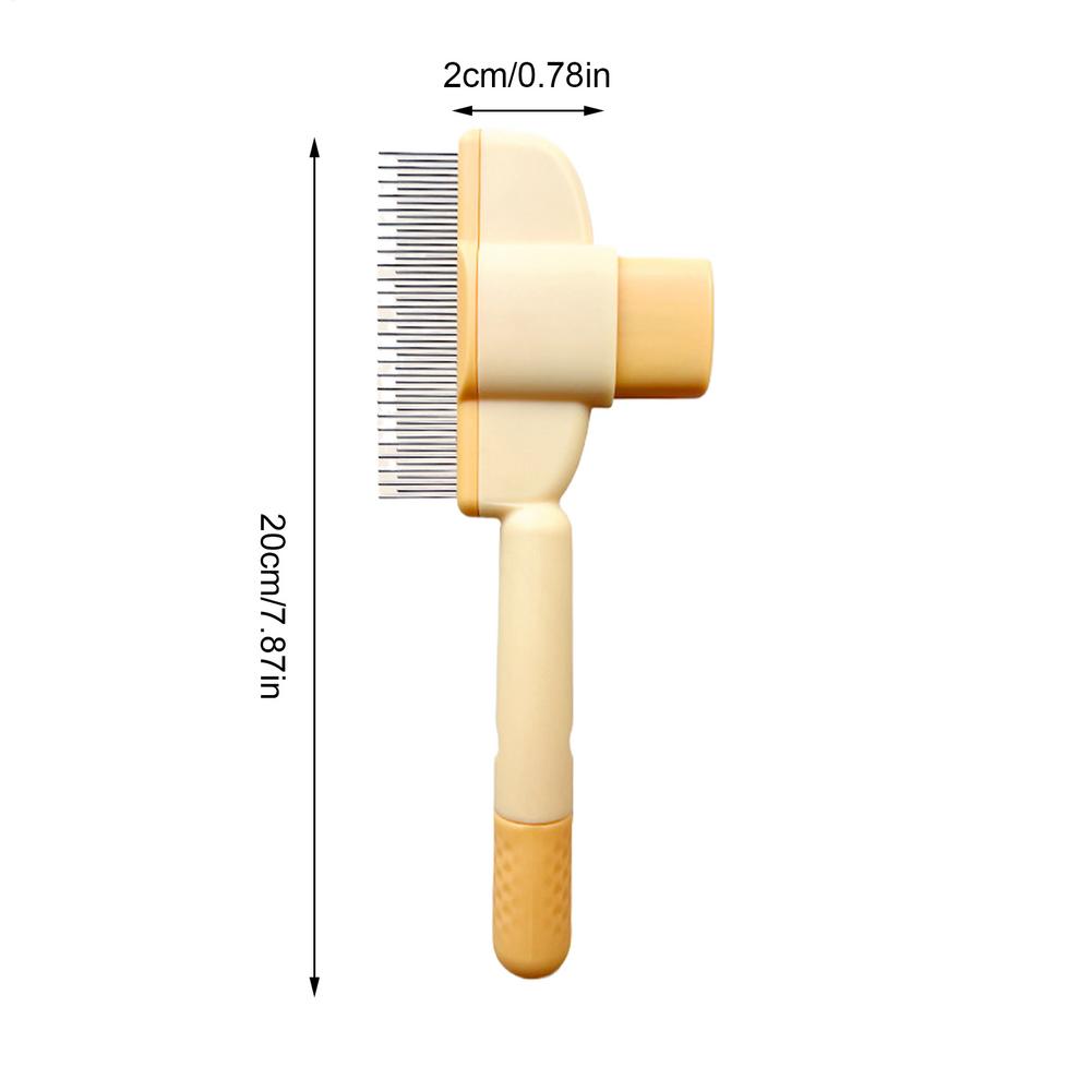 1Pc Pet Hair Removal Comb & Flea Comb with Release Button for Cats & Dogs Grooming Brush for Short/Long Hair