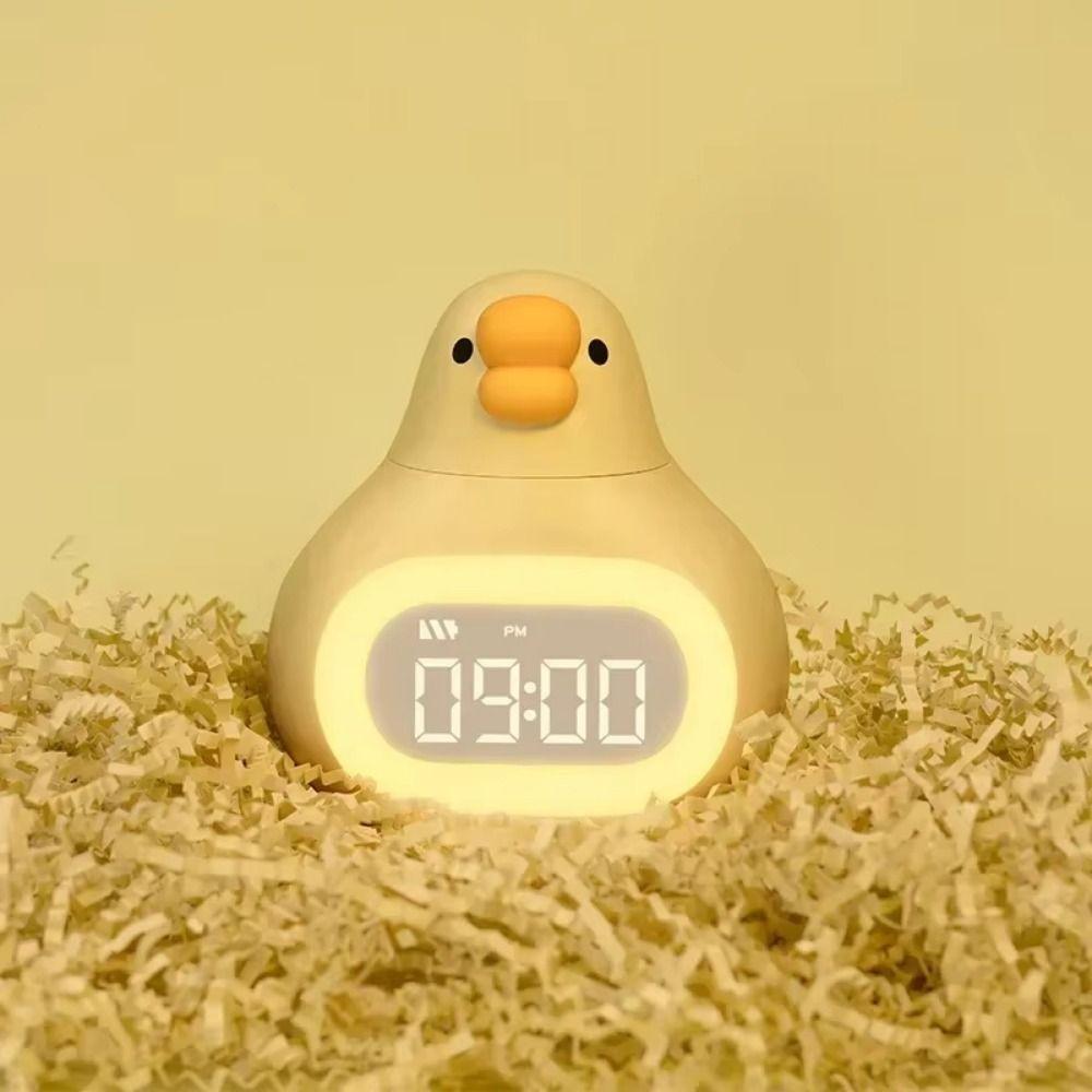 Touch Control Big Goose Alarm Clock Creative Cute Bedside Clock  Children's Wake-Up