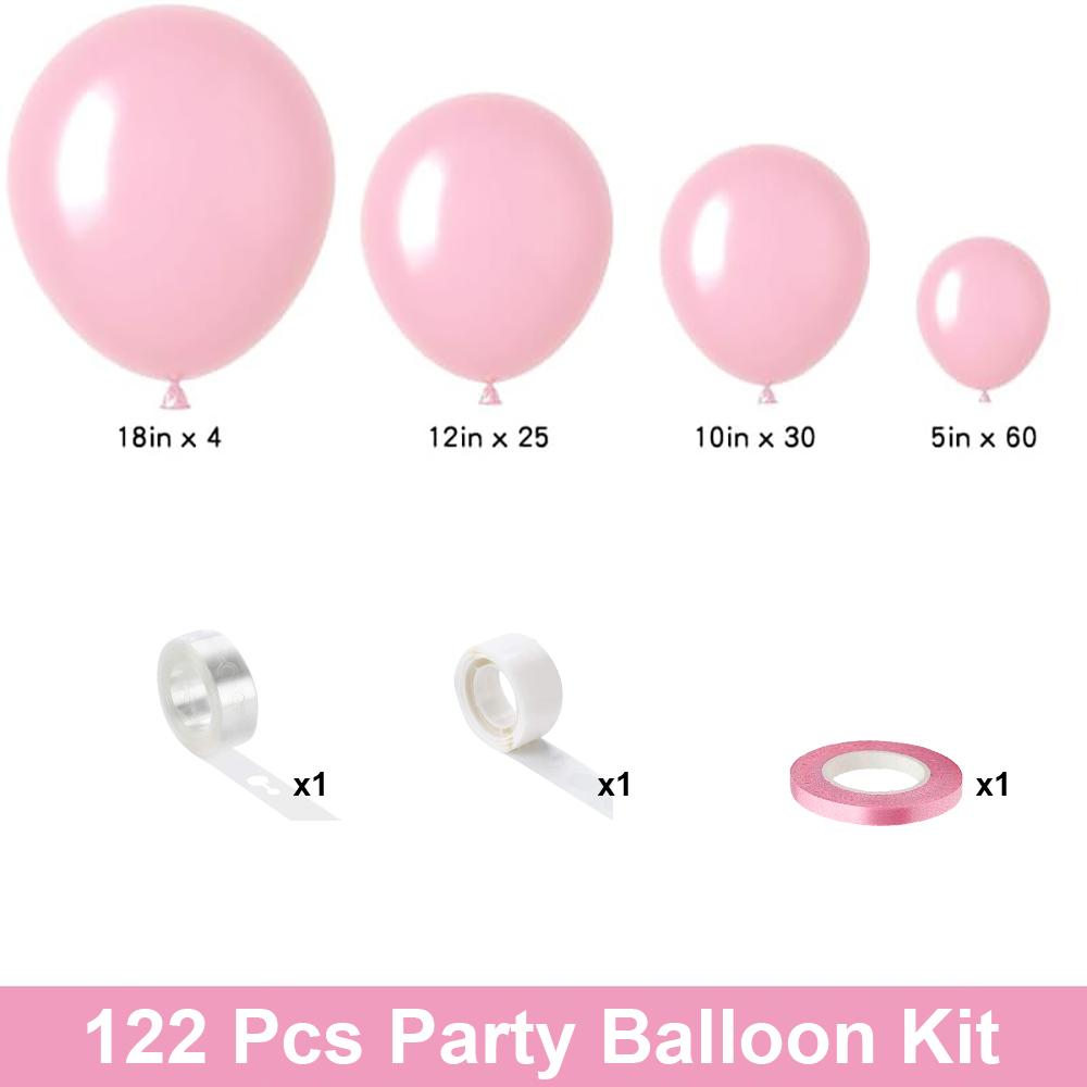 122PCS multi-color latex balloon set suitable for birthday parties, weddings, Valentine's Day party decoration