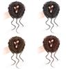Curly Chignon Kids Messy Hair Bun Hair Extensions False Hair Pieces  for Children