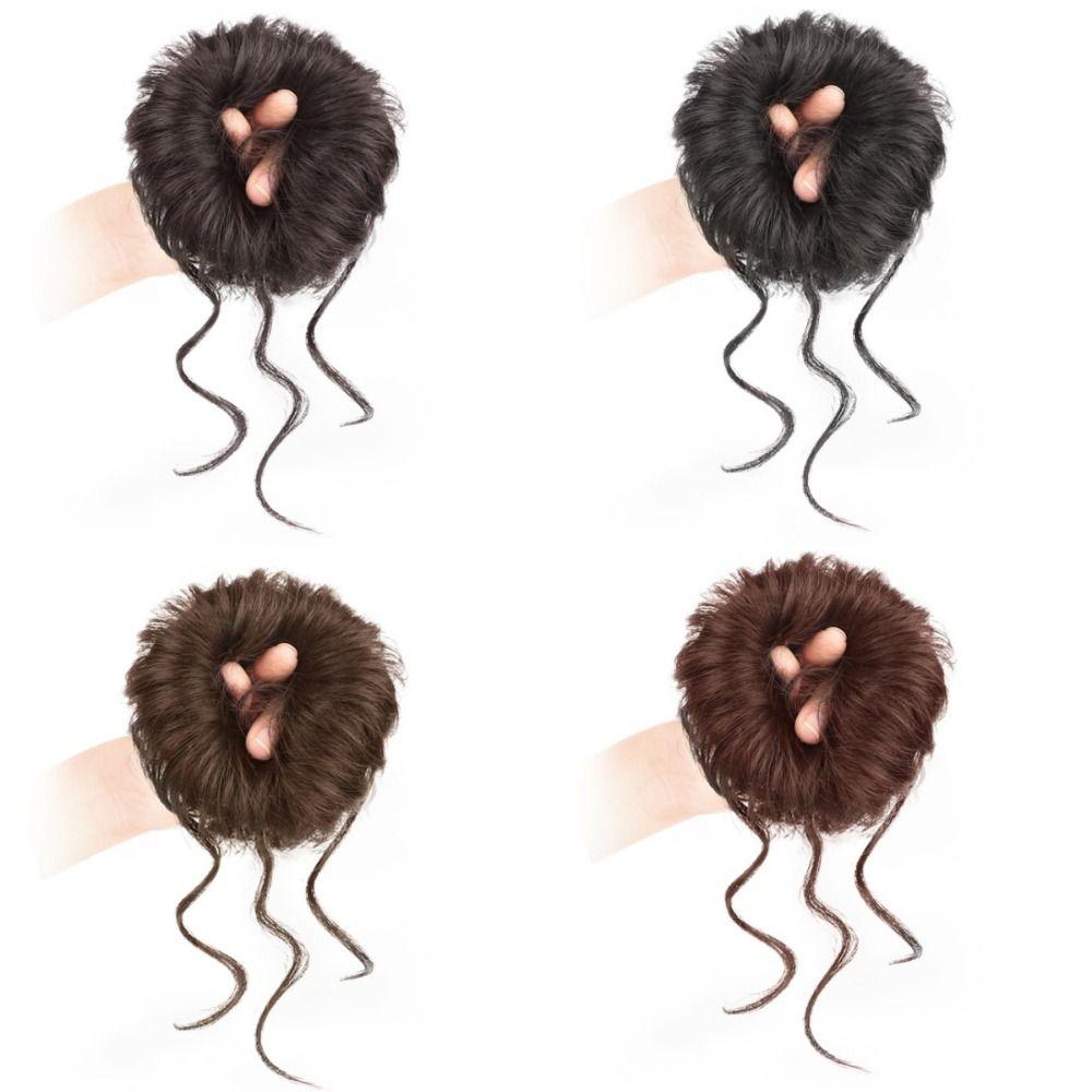 Curly Chignon Kids Messy Hair Bun Hair Extensions False Hair Pieces  for Children