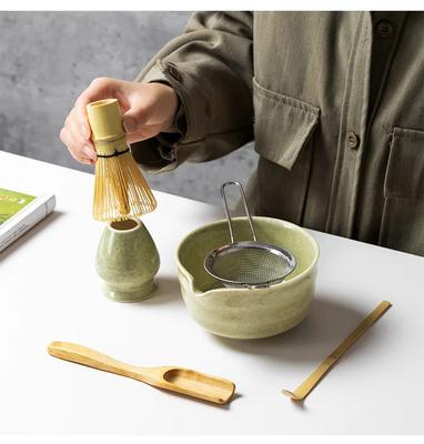 4 5 6 Stück Bambus Matcha Schneebesen Set Keramik Teeschale Traditionelle Japanische Teezubereitungswerkzeuge Hausküchenzubehör Geschenk