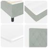Box Spring Bed with Headboard Light Grey 190 x 120 cm Velvet