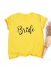 Bride Team Couple Bachelorette Bride Party Unisex Summer TShirt Hipster Short Sleeve Tops Girls Tees Camisetas Mujer