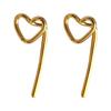 Heart-shaped Love-opened Earrings Simple and Versatile Personality Cold Style Earrings Student Creative Trend