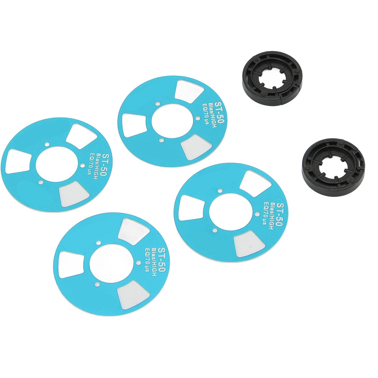 

DIY катушечная кассета ретро пустая металлическая катушка кассета с 4 катушками 2 колеса для музыки синий