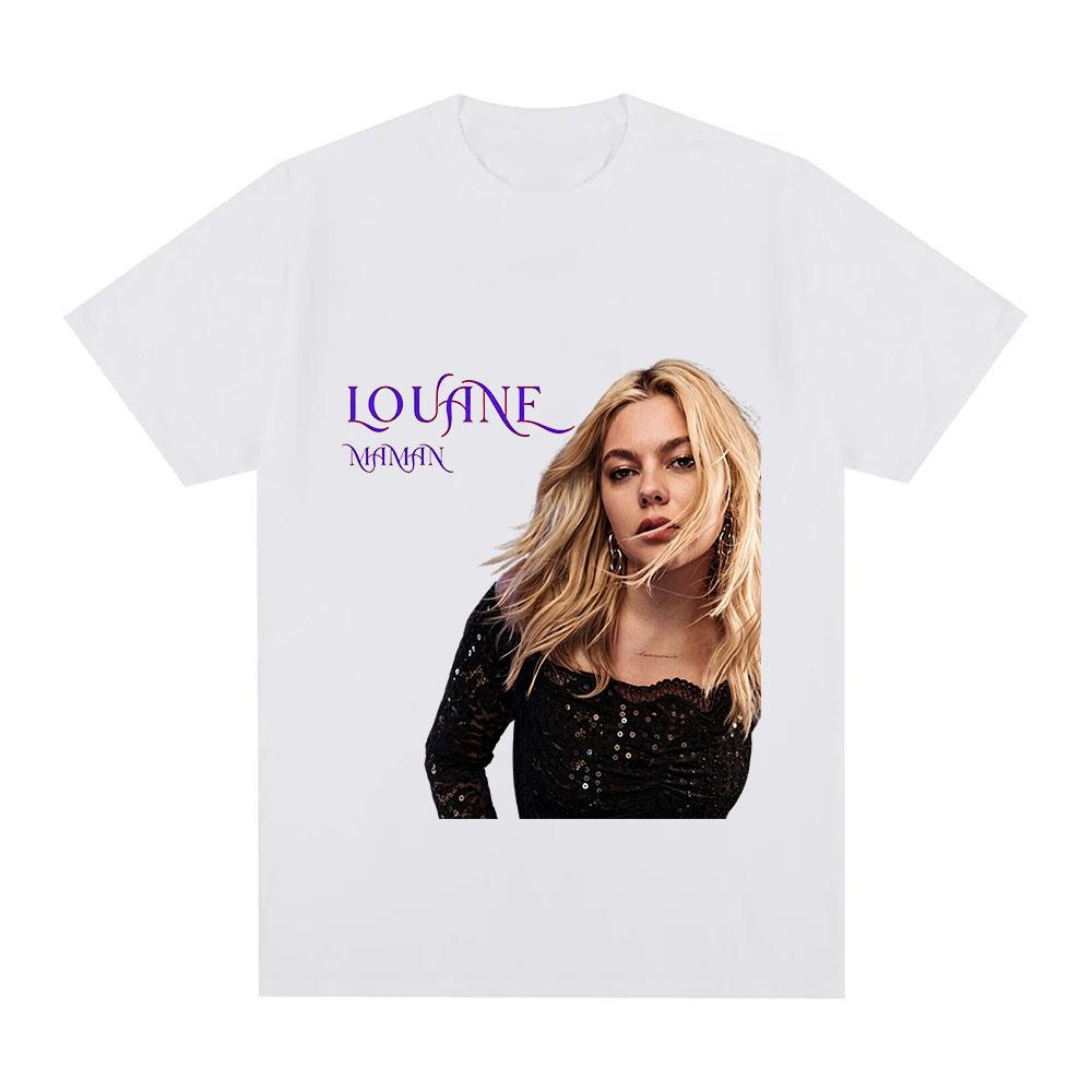 Louane 100 Cotton Tshirt Classic Aesthetic Graphic Print Tees Unisex Casual Streetwear Spring Summer Fashion Round Neck Tops