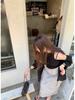 Korean Chic 2026 Spring/Autumn Casual Back Slit Double Pocket Midi Skirt for Women