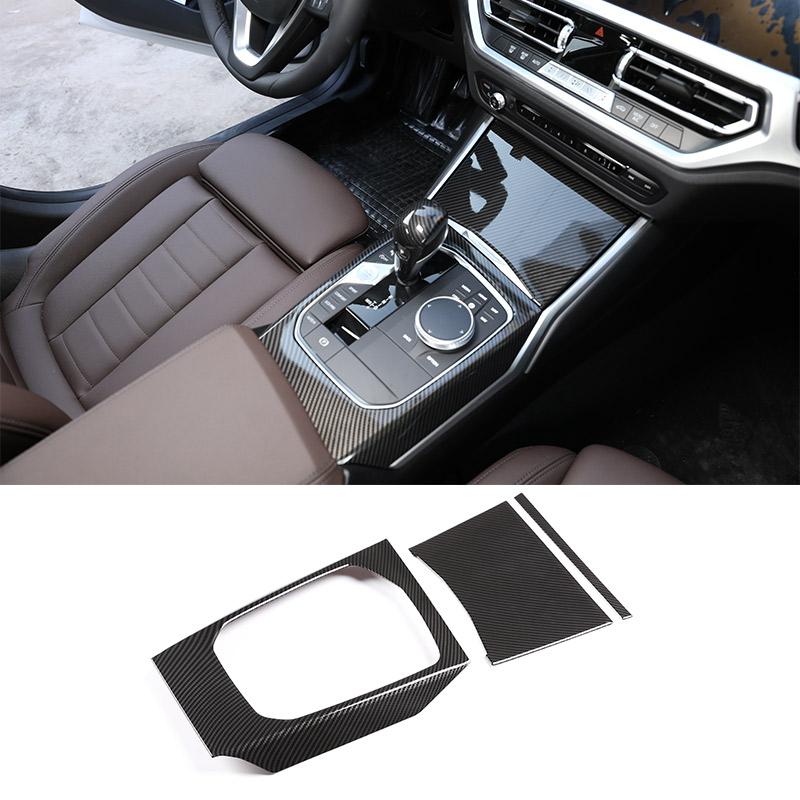 ABS Carbon Fiber Interior Kit Dashboard Console Gear Shift Panel Decoration Cover Trim Stickers For BMW 3 Series G20 -