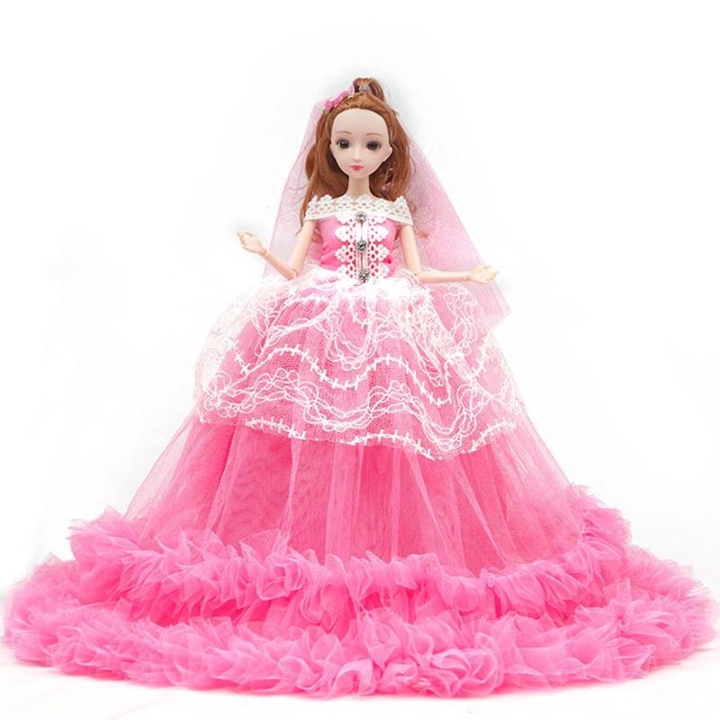 Mini Simulationspuppe mit Hochzeitskleid Spielzeug für Kinder Mädchen