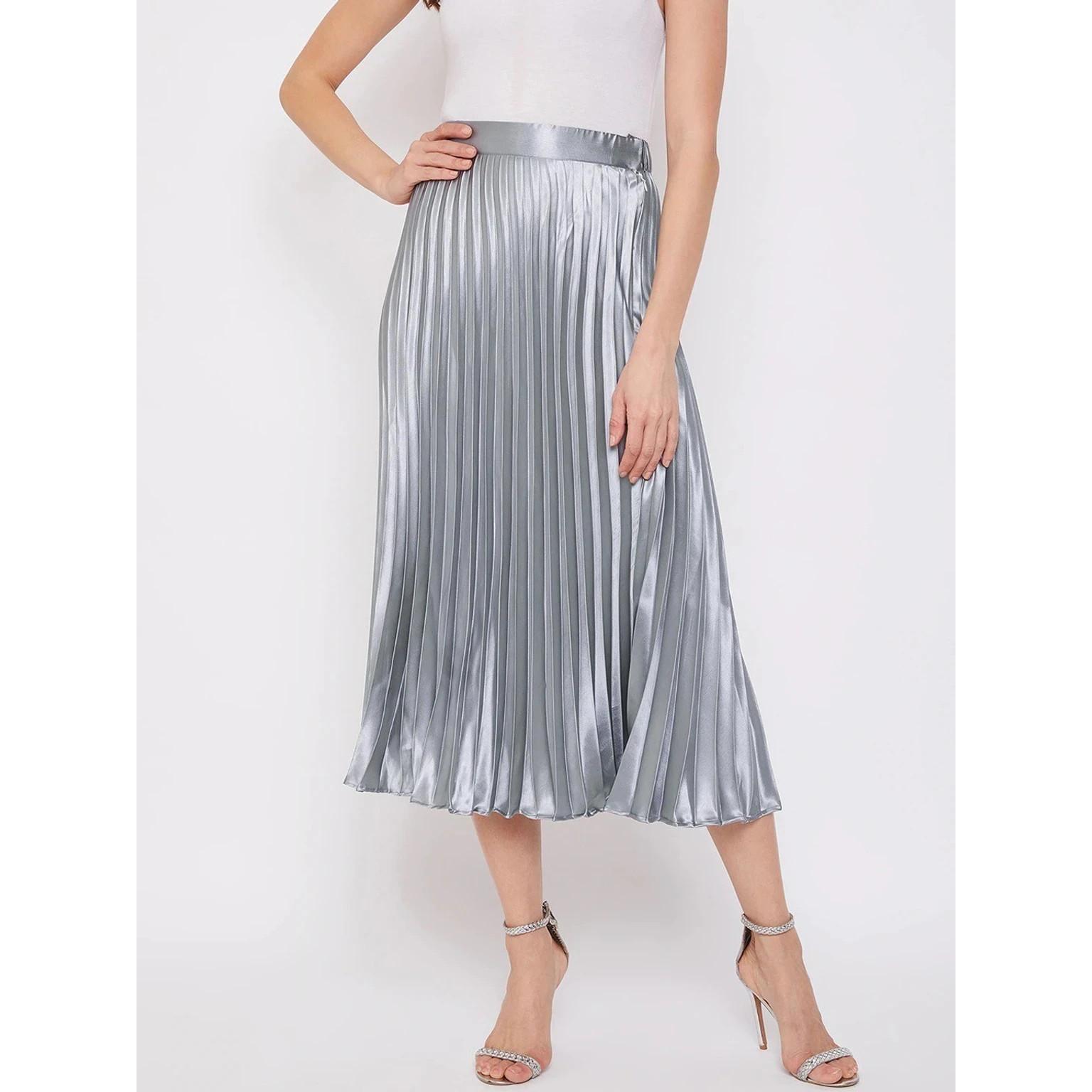 Women Designer Party Wedding Wear Skirt Indian Beautiful Pleated Flared Skirt S