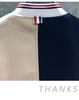 TIME BREATHE Men's Autumn/Winter Woolen Color Block Stand Collar Jacket