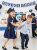 Kids Police Costume Dress for Girls Halloween Party Role Play Outfit with Badge