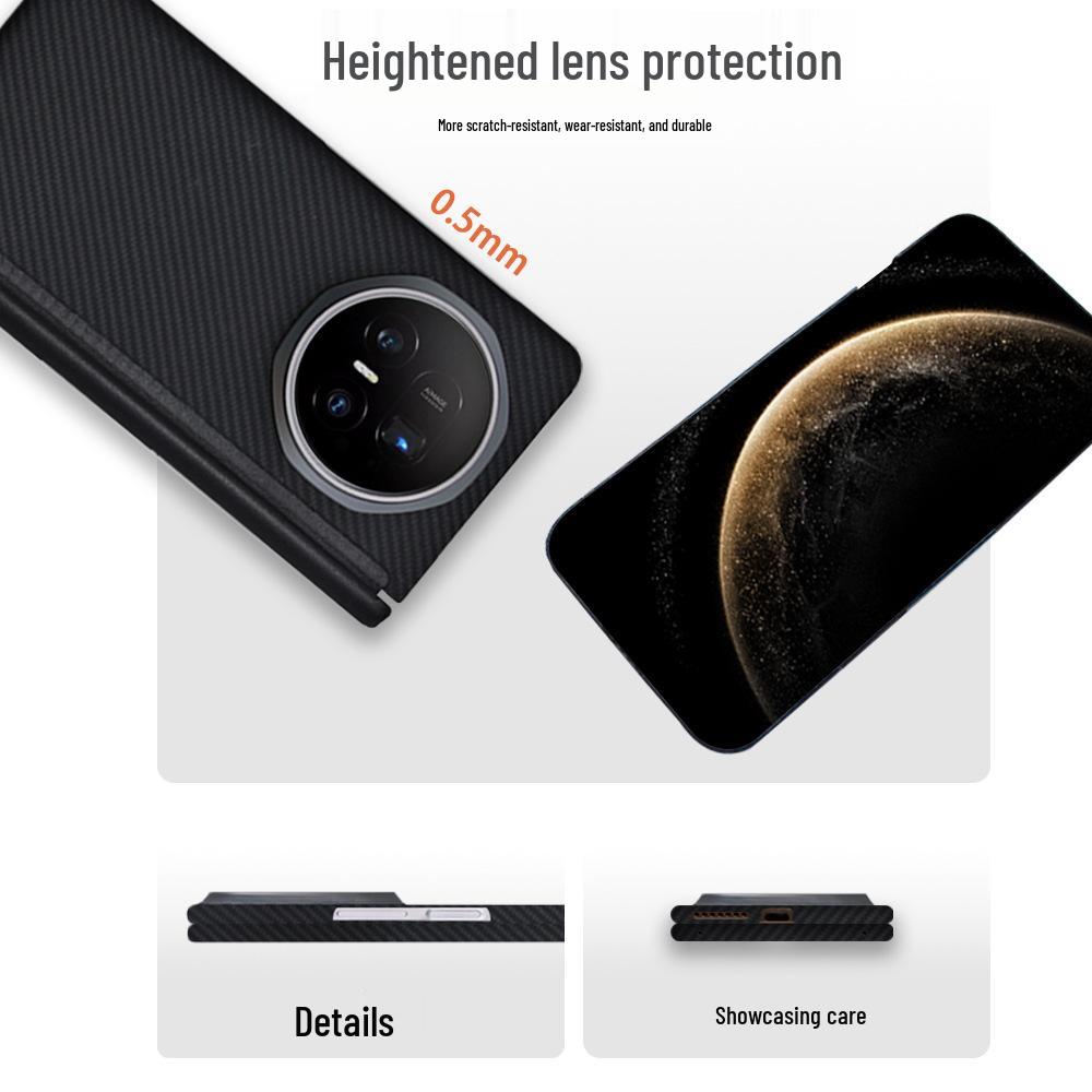Honor MagicV5 Kevlar-Carbon Fiber Slim Anti-Fingerprint Phone Case