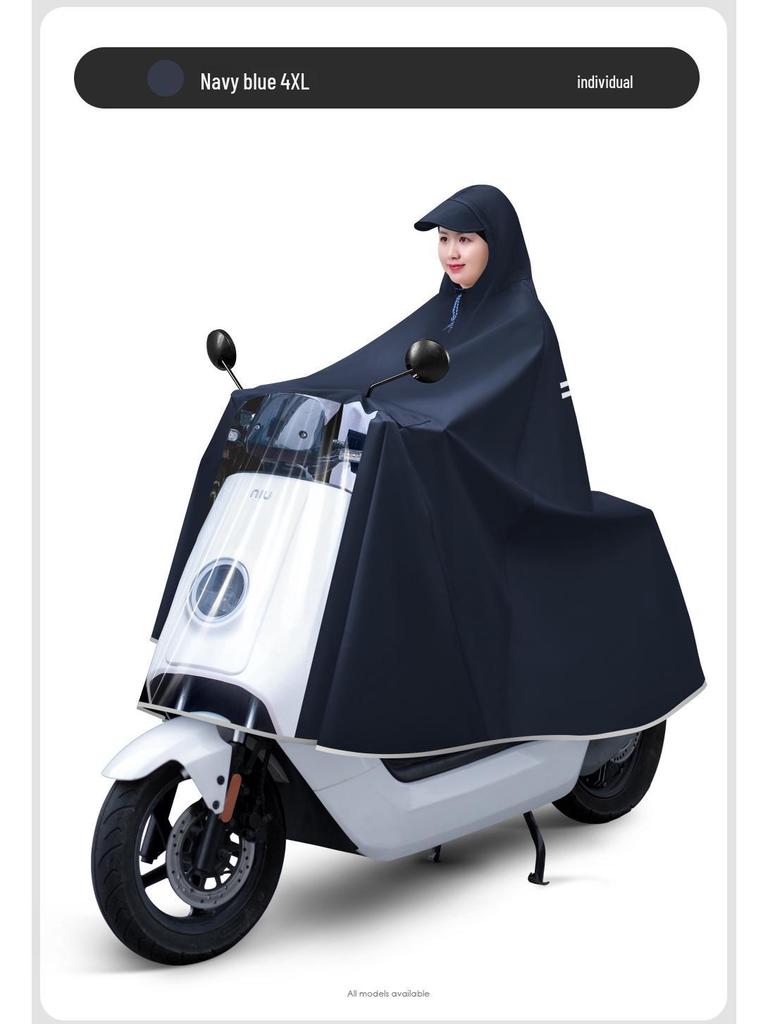 Unisex Electric Car Raincoat: Long, Full-Body, Extra Thick, Waterproof Poncho for Motorcycle Use