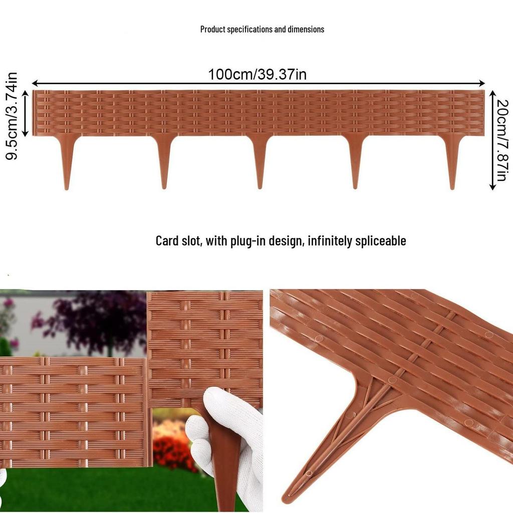 Rattan-Style Garden Edging Flower Bed Fence