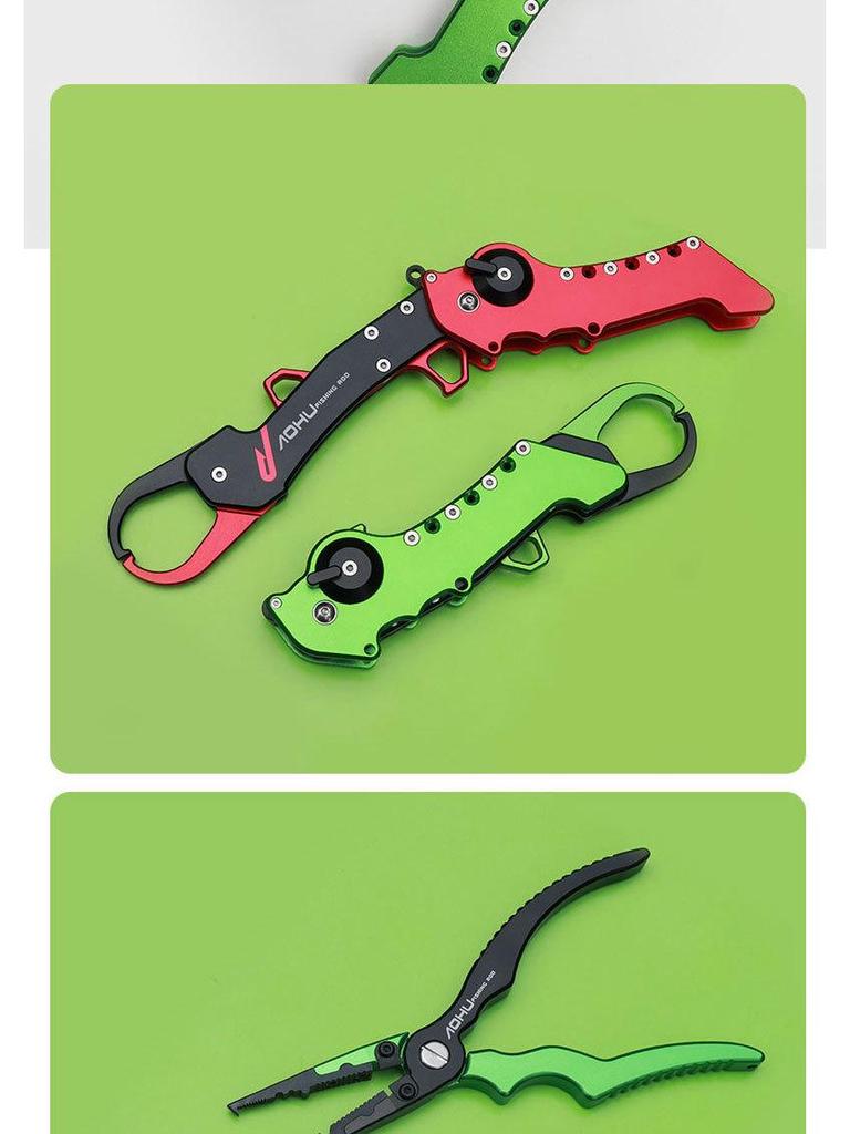 Aohuke Aluminum Fishing Pliers & Gripper - Rustproof, Multifunctional, Fish Holder