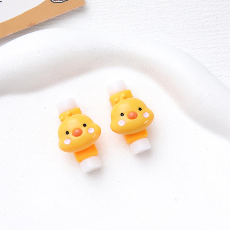 2Pcs Charger Cable Winder Protector White Bear Cartoon Saver Data Line Protective Case Earphone Cord Sleeve Cover Wire Organizer