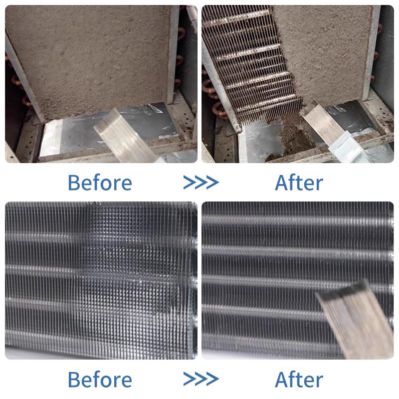 Air Conditioning Metal Fin Comb Stainless Steel AC Fin Brush Condenser Cleaning Repair Tool Refrigerator Brush Universal