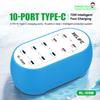 RELIFE RL-309M 10-Port Type-C Charging Station Smart Charger 72W High Power for Multi-Device
