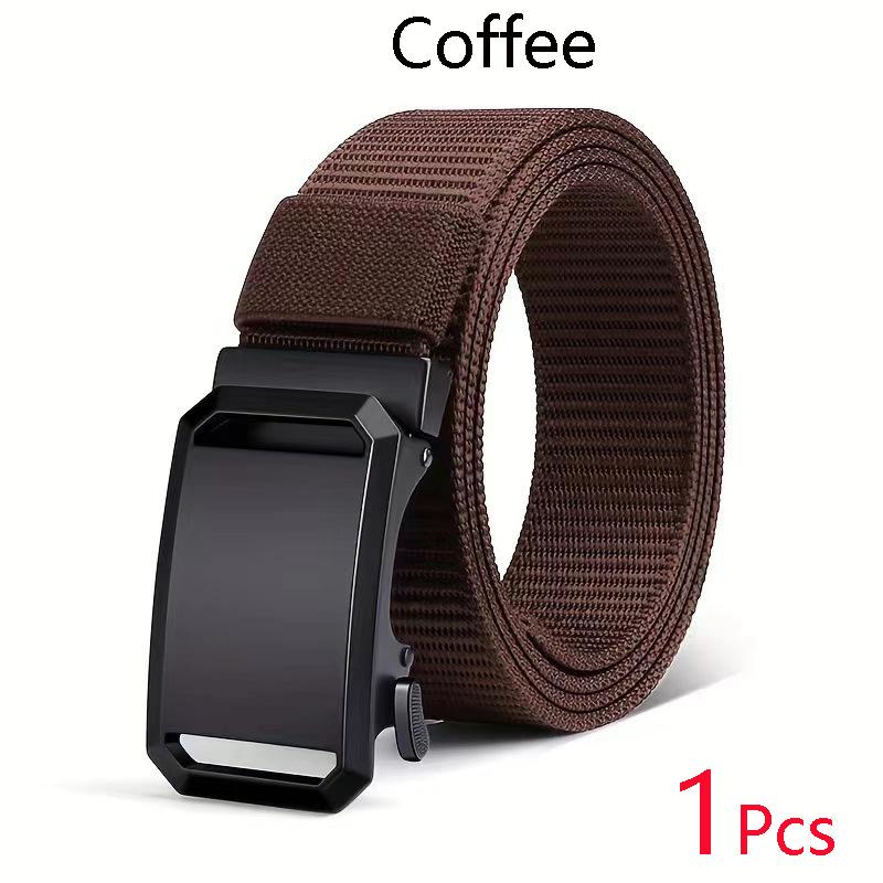 Premium Men's Tactical Belt New Automatic Buckle Canvas Belt Durable Tactical Workwear Belt for Men Outdoor Training Pants Belt