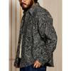 Long Sleeve Jacquard Paisley Print Washed and Size L [karaku] Men's Shirt, Denim, Casual, Simple, Stylish, Spring/Autumn,