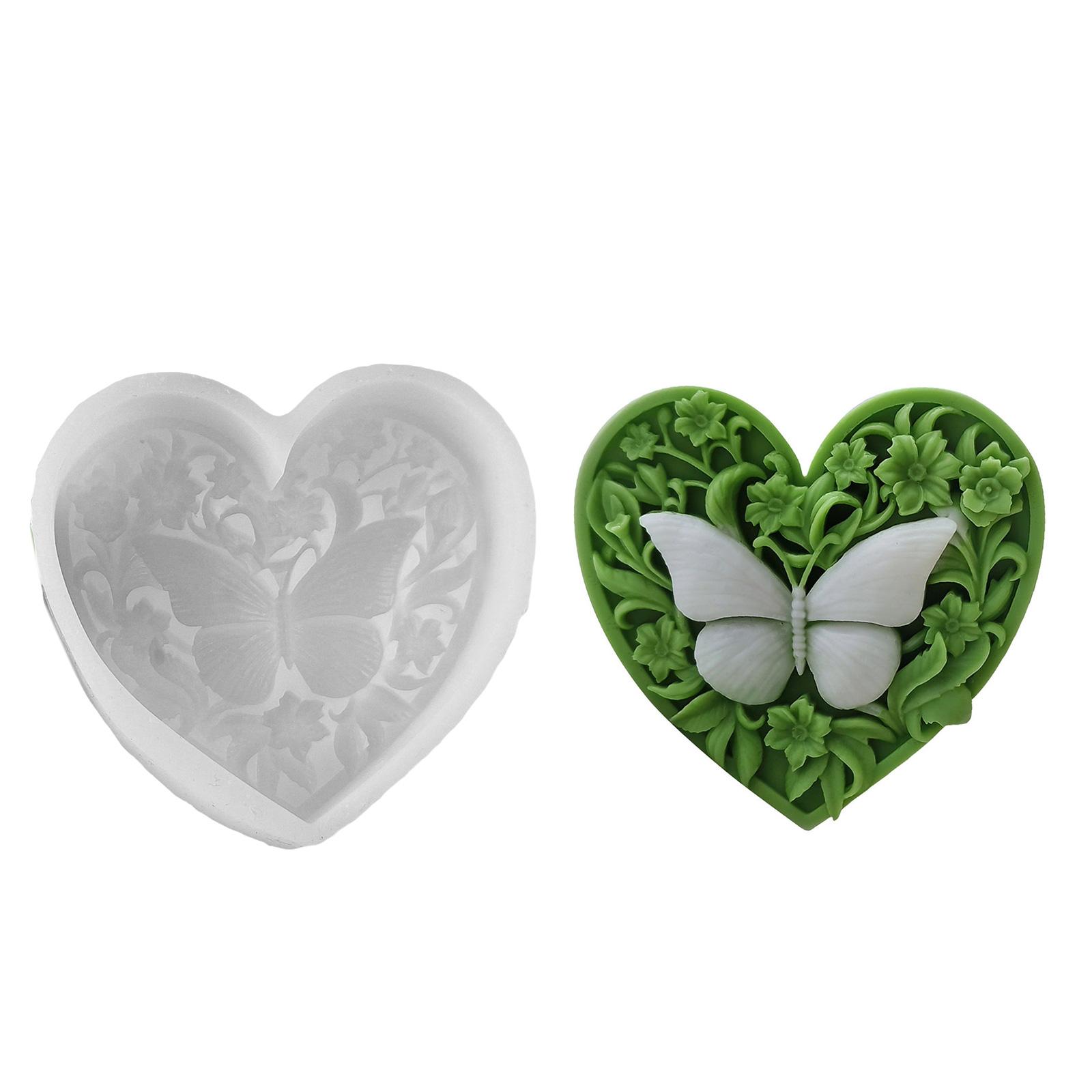 

Flexible Silicone Mold Handmade Scented Candle Mould Heart Butterfly Aromatherapys Jewelry Mold Home Decoration Mold 5183