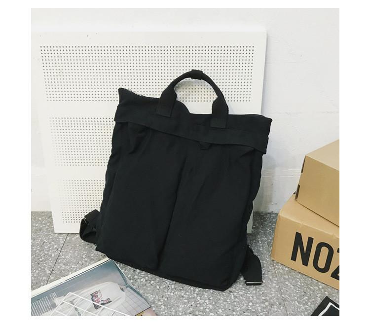 Literary Canvas Backpack Women Korean Fashion Student School Bag Large Capacity Travel Backpack