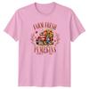 Farm Fresh Pumpkins Picked Hand TShirt Farmhouse Raccoon Autumn Harvest