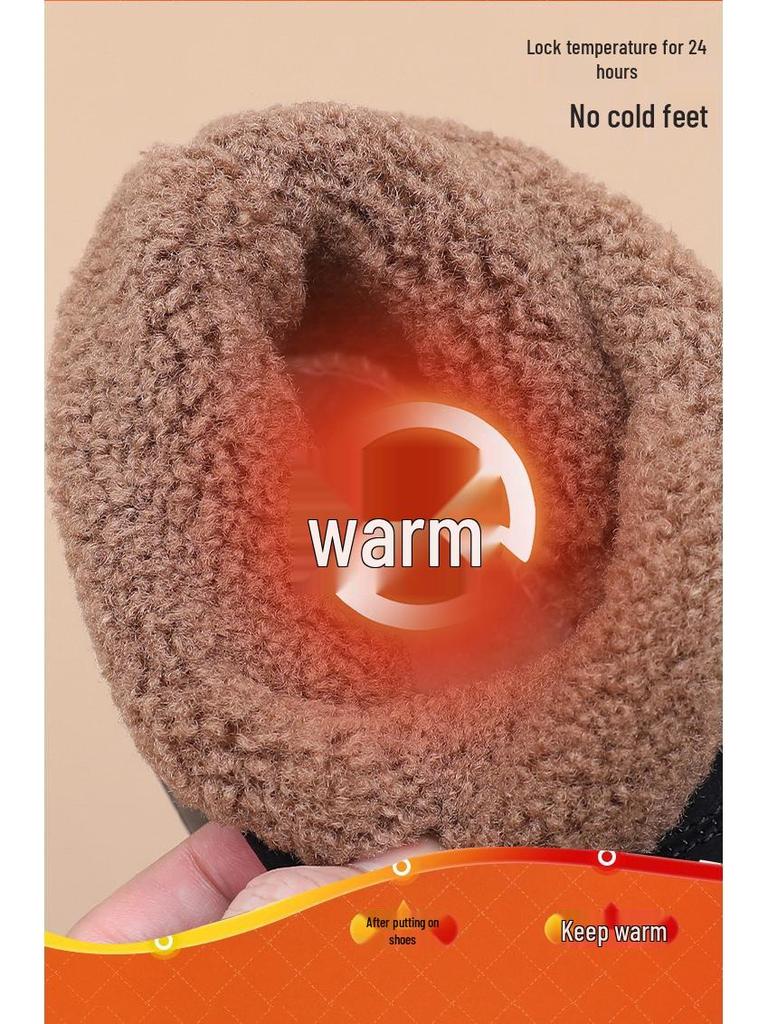 Koreanischer Stil Mode 2025 Winter Warm Wasserdicht Rutschfest Damen Schneestiefel, Plus Samt und Dicke Baumwolle Komfort.