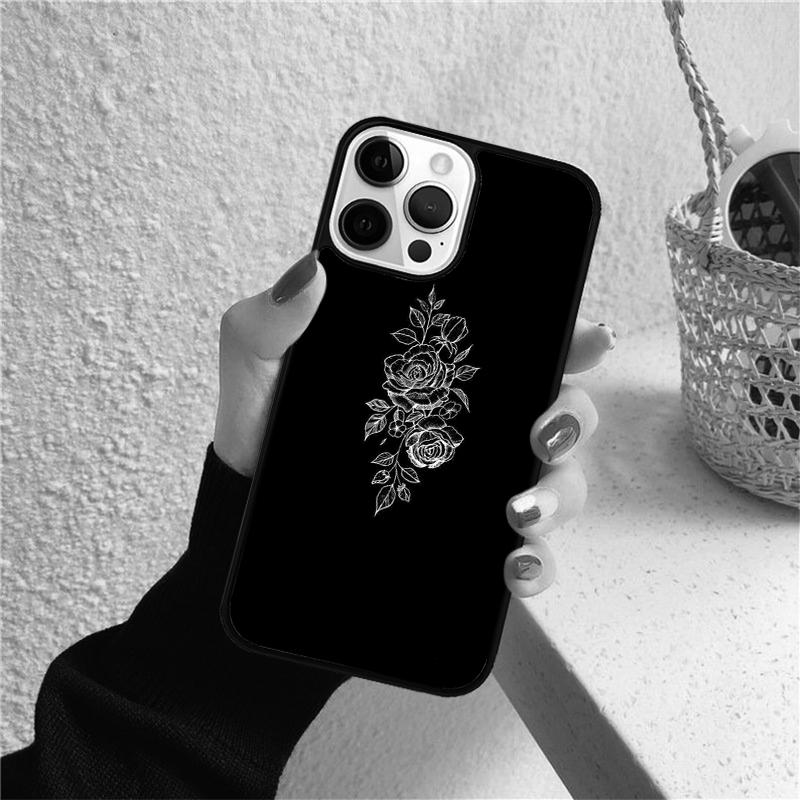 Minimal Aesthetics Flowers Phone Case for iPhone 17 Air 16 PRO MAX 15 14 PLUS 12 11 13 Back Cover Fundas Shell Coque