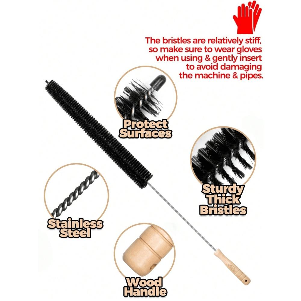 1 Pack Dryer Vent Cleaner Kit Dryer Lint Brush Vent Cleaner Long Flexible Refrigerator Dryer Lint Vent Trap Brush Gas Electric Fire Prevention Exhaust