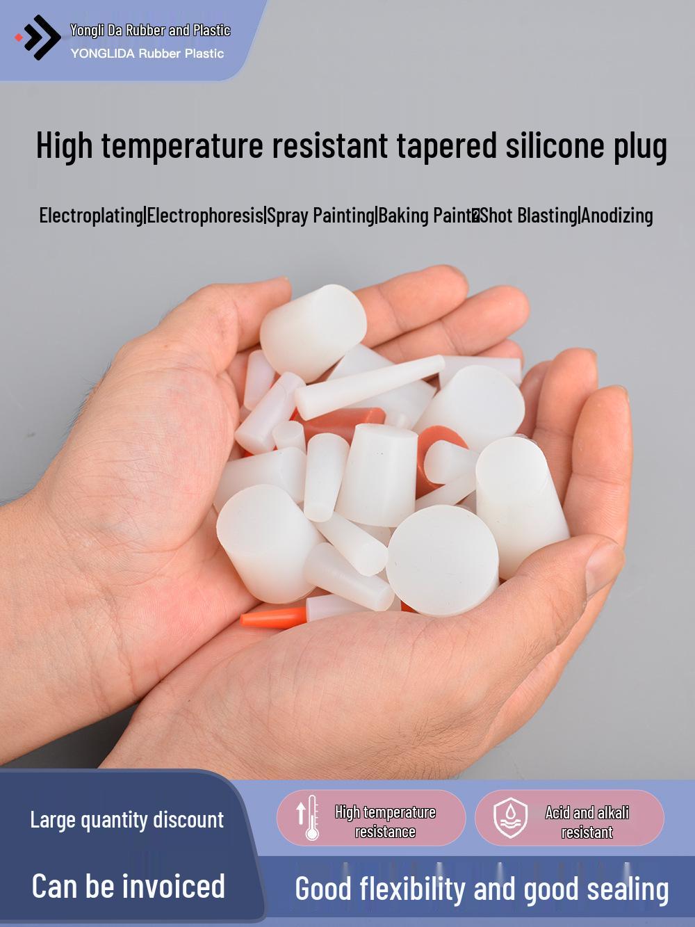 High-Temperature Silicone Rubber Plug for Coating and Thread Hole Sealing M8-4 [20 pcs]