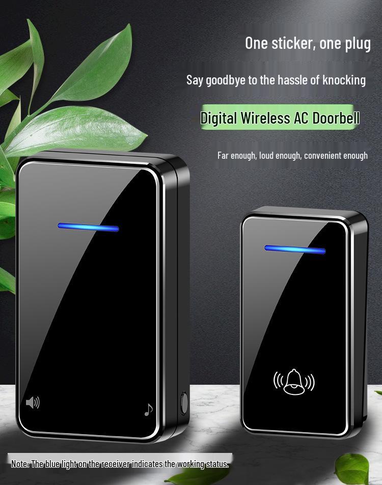 Wireless Household Doorbell with Digital Music and Remote One-to-One Caller Compatibility