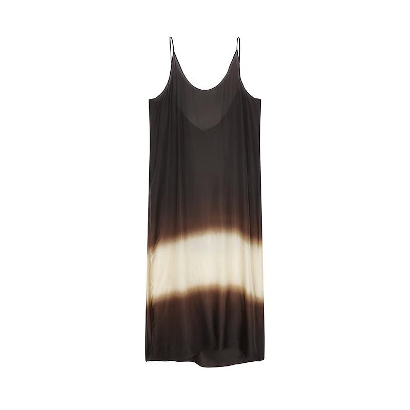 Less 2025 Summer Round Neck Strapless Silk Dress