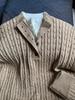 2024 Men's American Retro V-Neck Cardigan - Autumn/Winter Casual Solid Knitwear