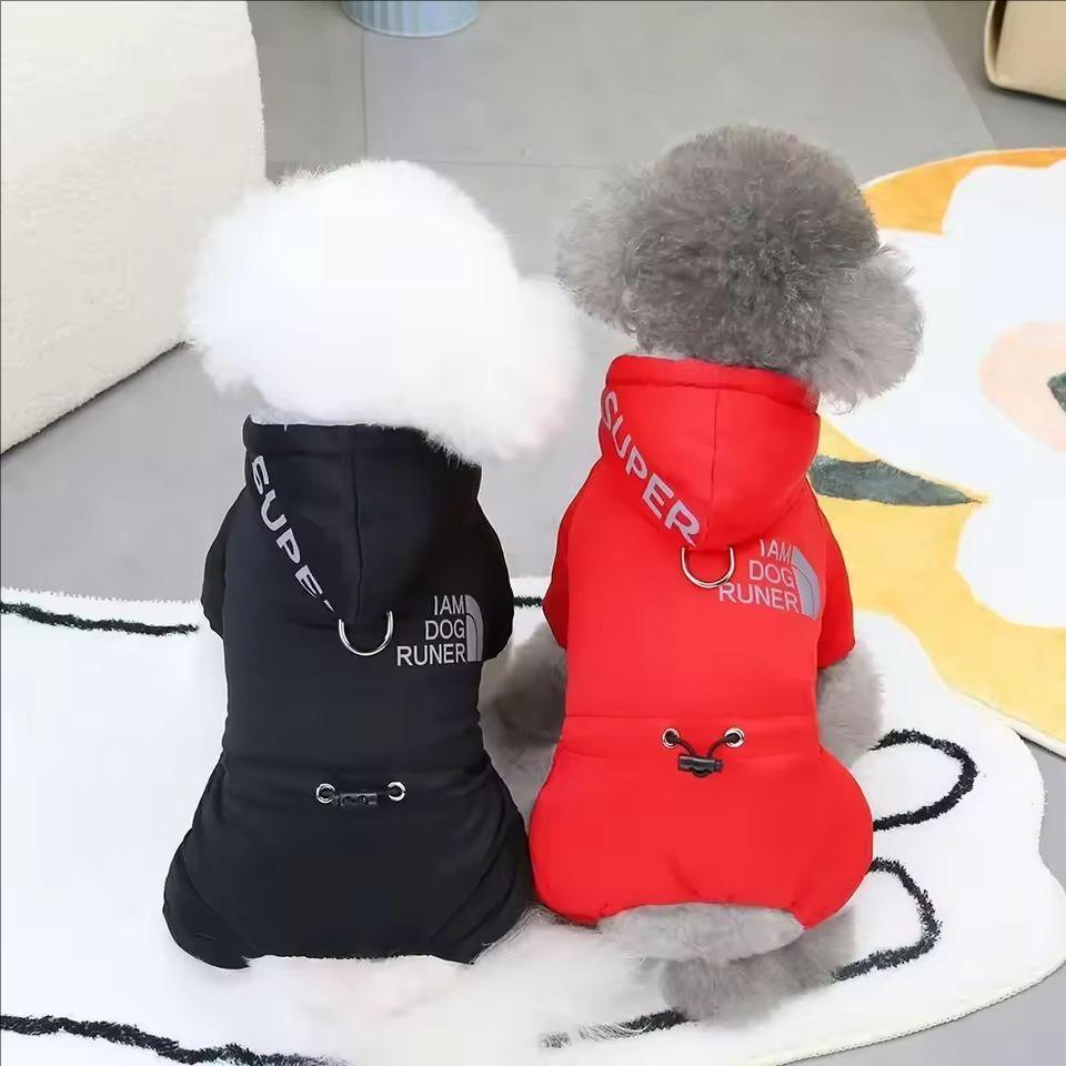 Thicken Warm Dog Jumpsuit Winter Pet Dogs Clothes for Chihuahua Coat Waterproof Hoodie Puppy Overalls Poodle Jacket Pet Apparel