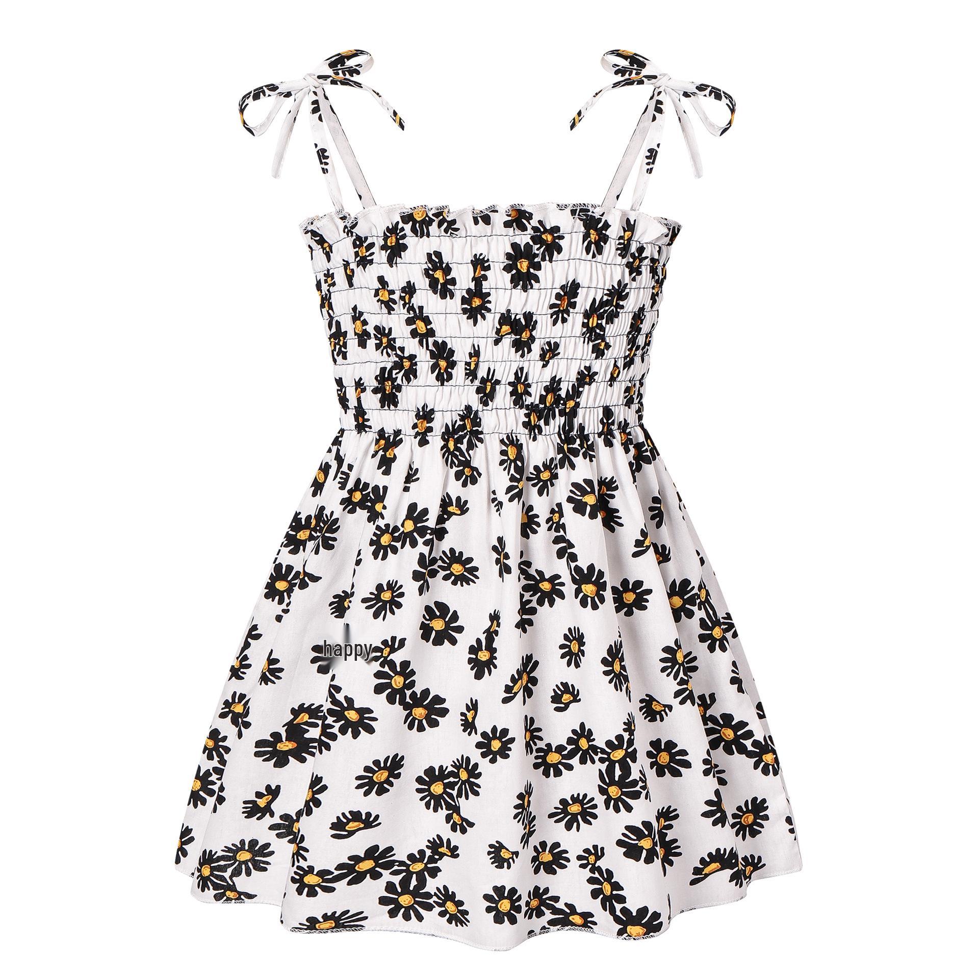 

Стильный летний хлопковый сарафан с цветочным принтом для девочки-малышки 130cm