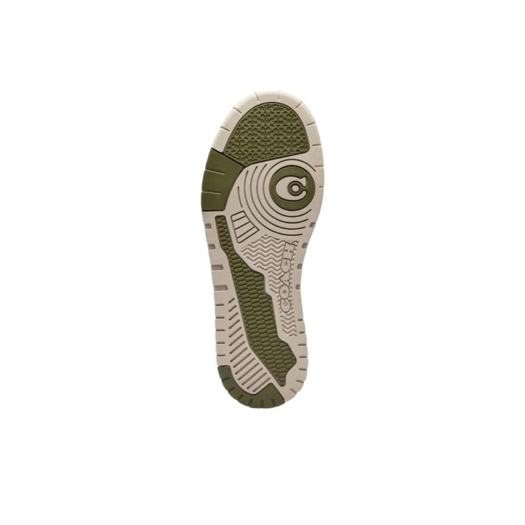 Coach Soho Cowhide Leather Round Toe Lace-Up Low-Top Sneakers Women sneakers White Green CCI28-YFV