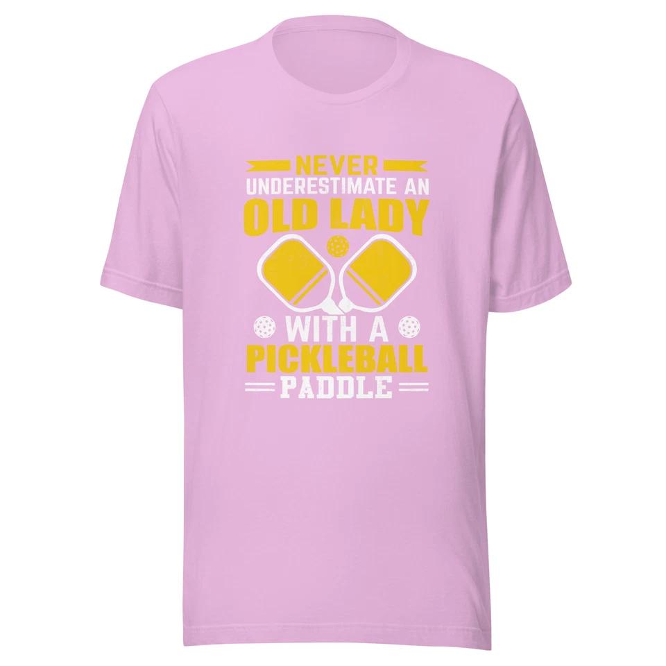 Pickleball T-shirt Never Underestimate an Old Lady 4 3XL