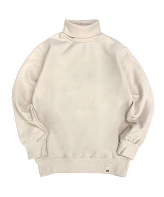 Yunieopaeleol Basic Brushed Turtleneck Sweatshirt Cream