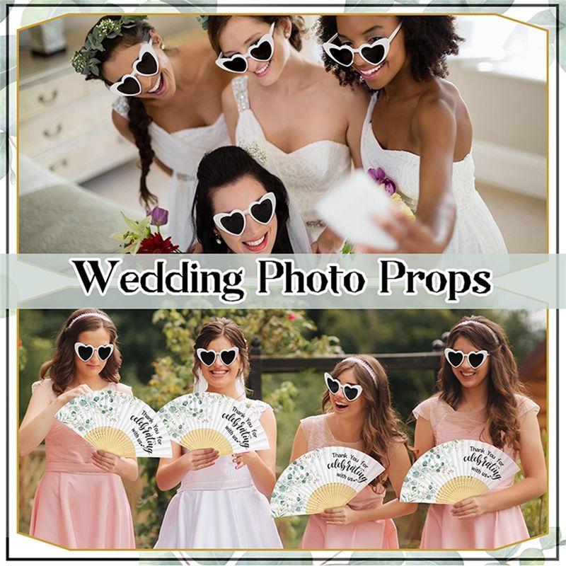 A84X-Wedding Heart Shaped Sunglasses Bachelorette Party Glasses Bridesmaid Groomsmen Gifts