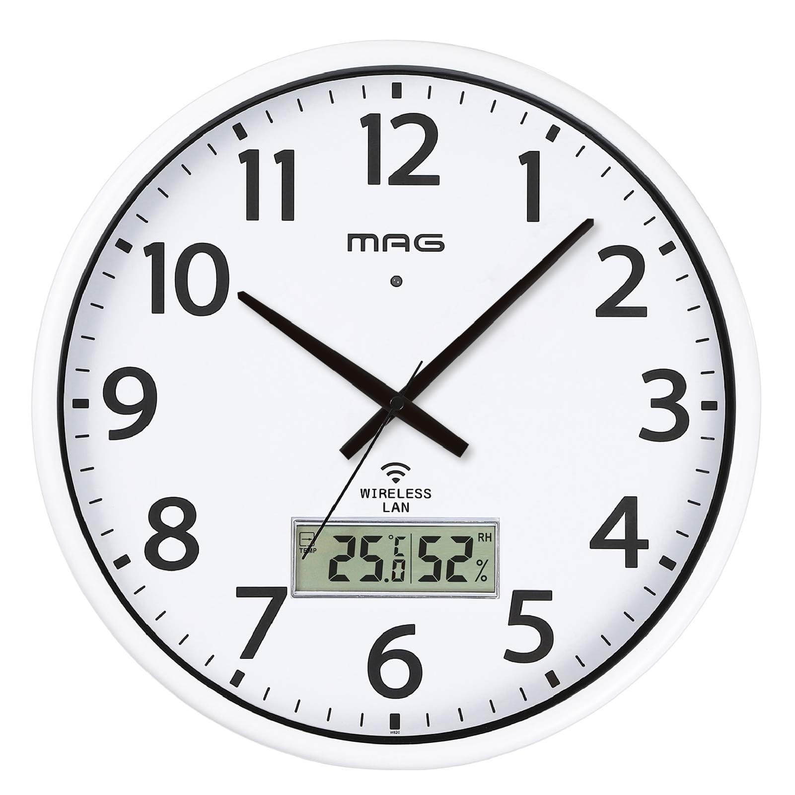 

MAG Wall Wireless Continuous Second Silent Easy to Simple Suitable for Living Large Diameter Noah Precision Clock, Wi-Fi Connectivity, LAN, Analog,