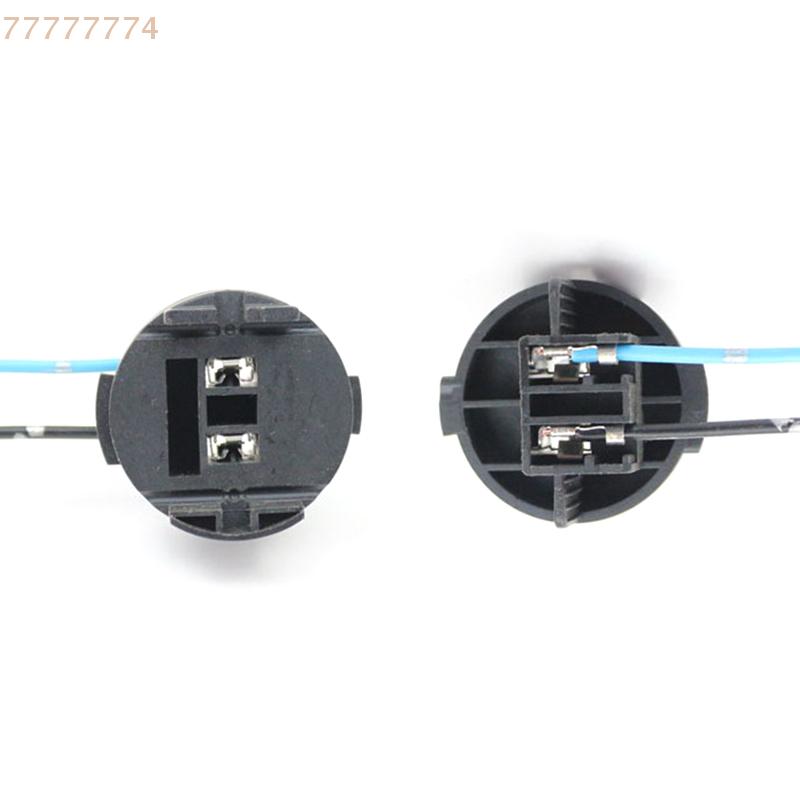 1Pcs H7 Car Bulb Socket Lamp Holder Copper Wire Double Hole Plug Triangle Circle Light Bulb Socket for Vehicle